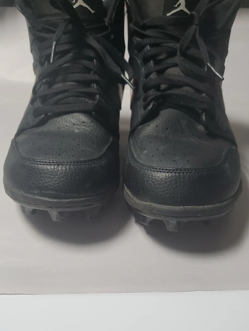 Jordan 1 Mid TD Mens Football Cleats Size 9.5 Black and White